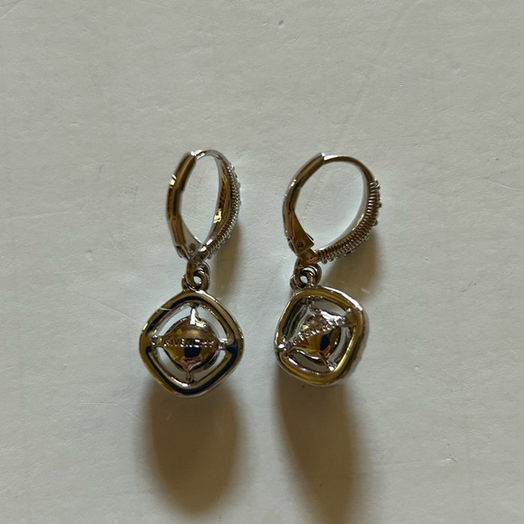 Givenchy Silver-Tone Cubic Zirconia Orbital Drop Earrings; orig.$42 - Picture 6 of 9